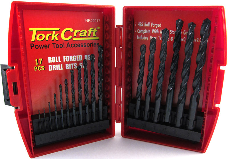 Drill Bit Set 17Pcs Hss 1 - 9Mm X 0.5 Roll Forged