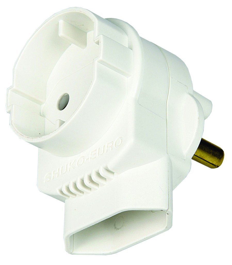 LESCO 1X SCHUKO & 1X EURO ADAPTOR