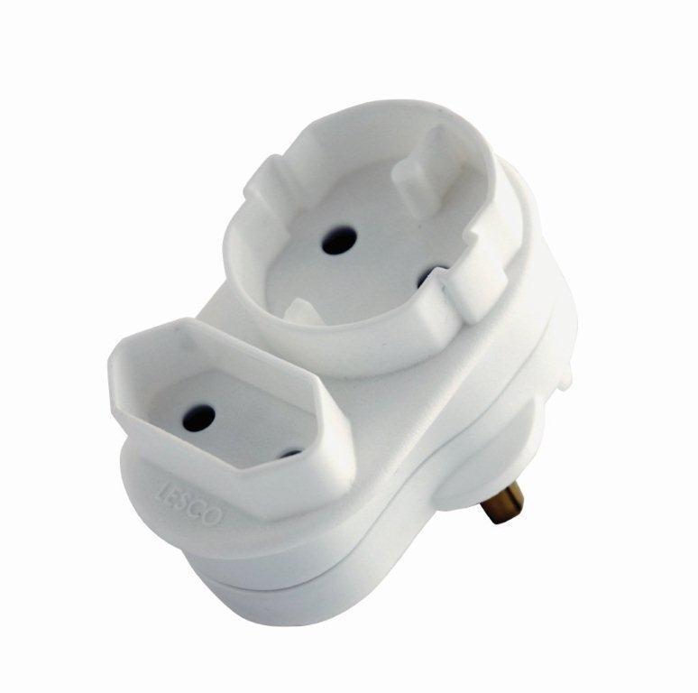 LESCO 1X EURO & 1X SCHUKO ADAPTOR