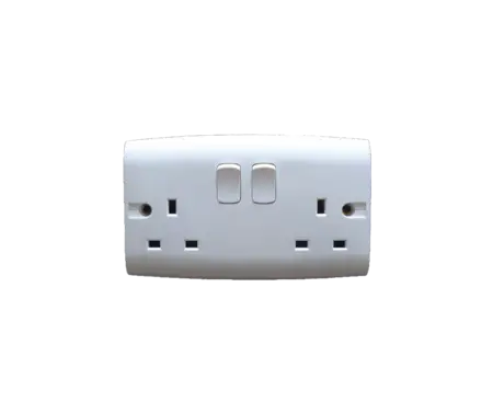 Double 13A Switched Socket