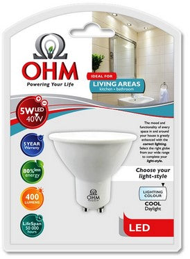 OHM LED GU10 4W GLOBE CDL