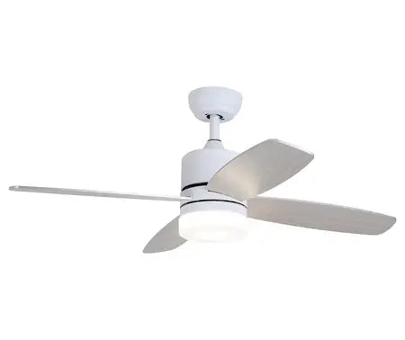 Respiro 4 Blade Ceiling Fan Wht Incl 18Wled Light&Rem