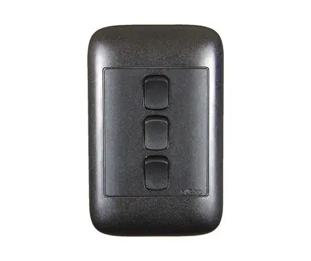4X2 3Lever 1Way Black Switch