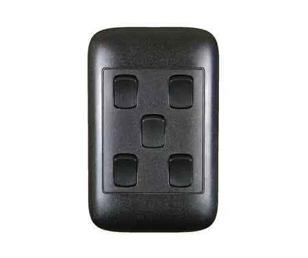 4X2 5Lever 1Way Black Switch