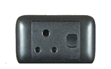 Onesto Oracle SINGLE SWITCHED SOCKET HORIZONTAL, 8 PER BOX, 80 PER CTN, 4 X 2 - ONP2001BK