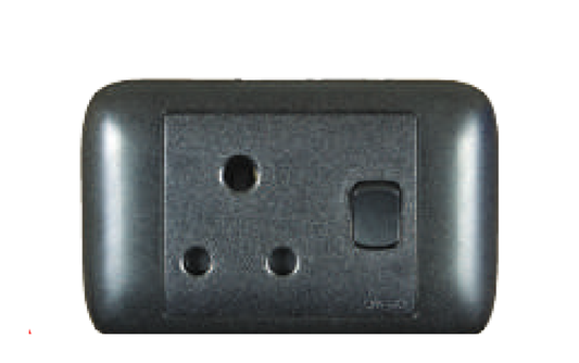 Onesto Oracle SINGLE SWITCHED SOCKET HORIZONTAL, 8 PER BOX, 80 PER CTN, 4 X 2 - ONP2001BK