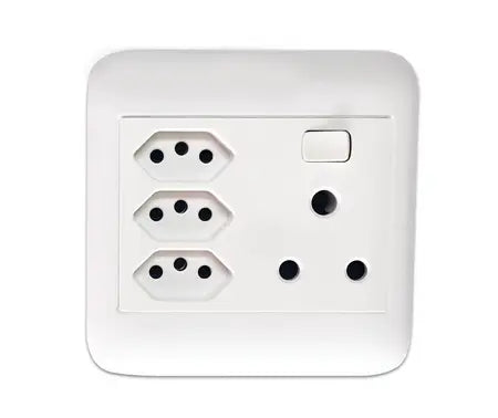 4X4 16A Socket+ 3 New Za Switched  Socket