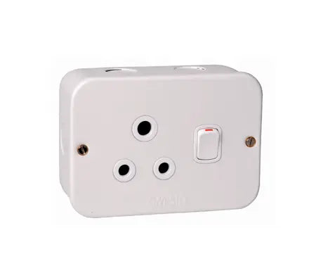 16A Single Steel Industrial Socket