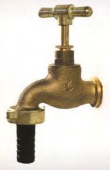 Tap Garden Rough Brass Lighht/Pat 15Mmx22Mm 1/2