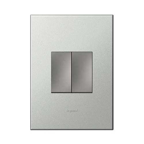 Legrand Arteor 2 Lever Switch - Soft Aluminium