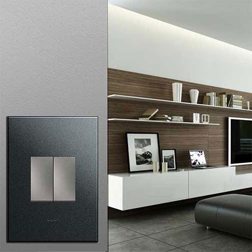 Legrand Arteor 1 Lever Dim Press + 1 Lever 1 Way - Graphite