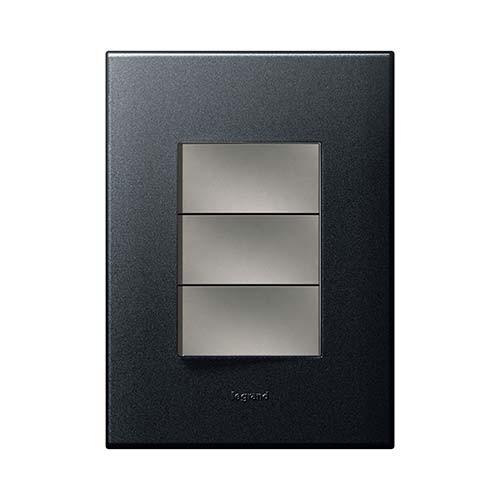 Legrand Arteor 3 Lever Switch - Graphite