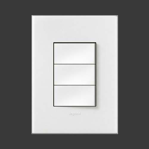 Legrand Arteor 3 Lever Switch - White