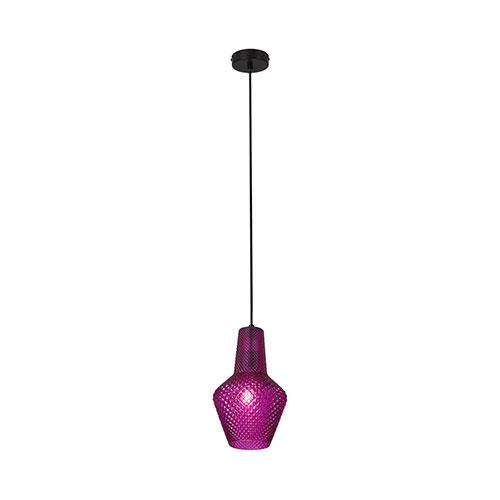 Milano Pendant With Pink Glass 310Mm