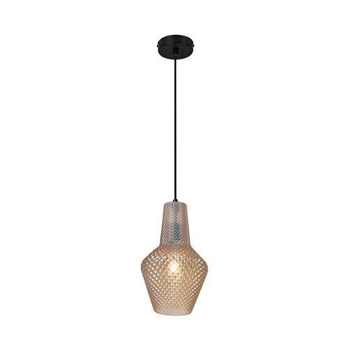 Milano Pendant With Amber Glass 430Mm