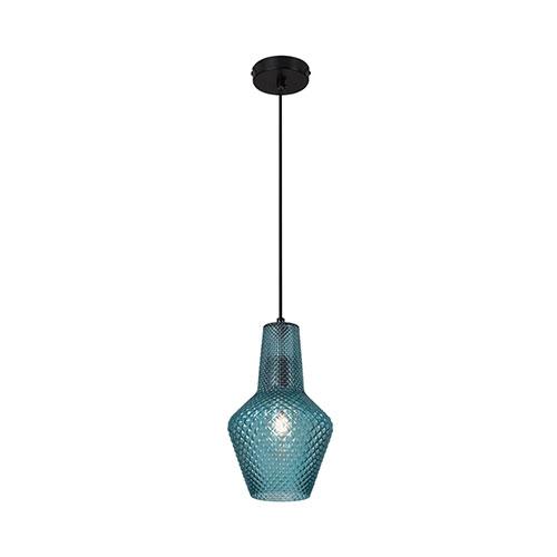 Milano Pendant With Blue Glass 430Mm