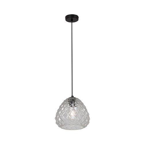 Colmar Pendant Black - Clear Glass