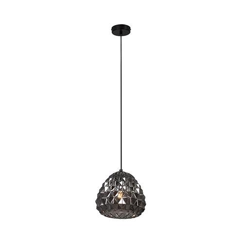 Colmar Pendant Black - Smoke Black Glass
