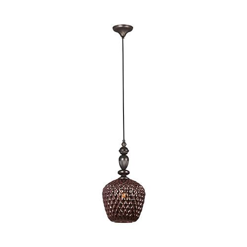 Lisbon Pendant Black Nickel & Glass Shade