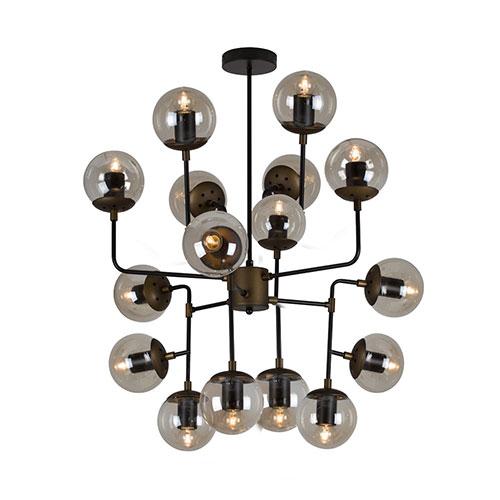 Eurolux Harrington Pendant With 16 Amber Golfballs