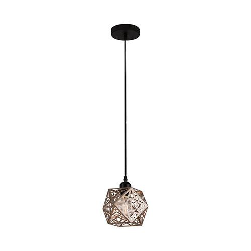 Mika Pendant Black - Gold Grid