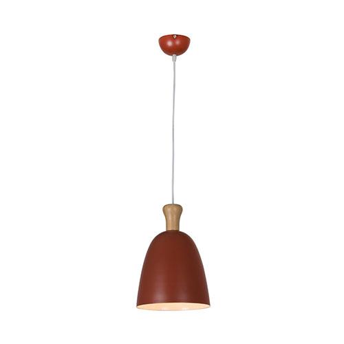 Pendant Metal & Wood - Red 230Mm