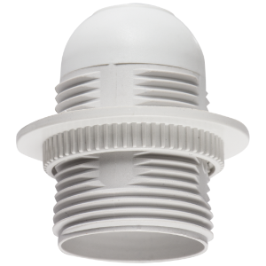 Brightstar ES White Plastic Lampholder with Retaining Ring
