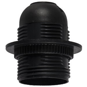 Brightstar ES Black Plastic Lampholder with Ring