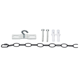 Brightstar 1200mm Black Chain with Ceiling Hook and Screws for Pendant Lights