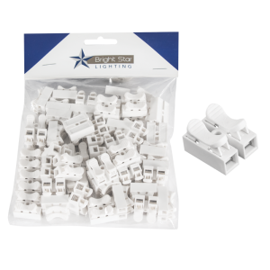 Brightstar Premium 2P Connectors - 50 Pack for Fan and Fitting Applications