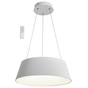 Brightstar PEN026 White Metal and Acrylic LED Pendant with Remote Control (3000K-6000K)