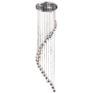 Brightstar PEN032/3 SATIN Chrome Pendant with Crystals (3-Light)
