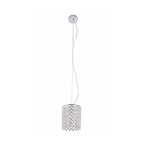 Cylindrical Connesso Chrome Pendant With Acrylic Beads