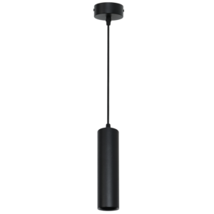 Brightstar PEN046/1 Black Metal Cord Pendant Light - Modern Single Fitting