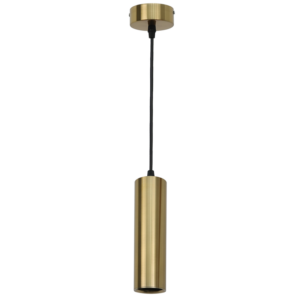 Brightstar PEN046/1 Satin Brass Metal and Aluminium Single Pendant Light