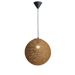 Brightstar PEN190/1 Natural Twine Cord Pendant Light - 350mm Wide