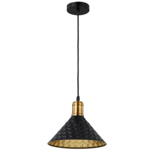 Brightstar PEN213 Black Iron Pendant with Black Cord (LED/CFL Compatible)