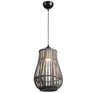 Brightstar Natural Rattan and Metal Cord Pendant Light - PEN218