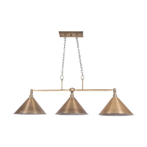 Antique Brass Pendant With 3 Lights