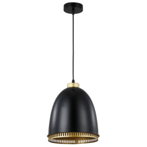 Brightstar PEN235 Black Iron Pendant with Black Cord