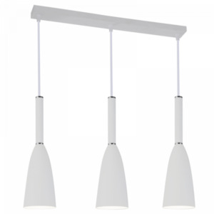 Brightstar PEN243/3 White Metal 3-Light Pendant (500mm Width)