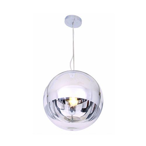 Large Sfera Polished Chrome And Glass Pendant