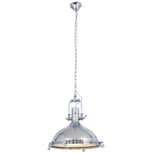 Brightstar PEN262 Polished Chrome Steel and Glass Pendant Light