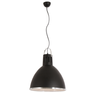 Brightstar PEN277/1 Matt Black Aluminium Pendant with Polished Chrome Trim