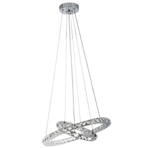 Brightstar PEN291 Stainless Steel LED Pendant with Remote Control and Crystals