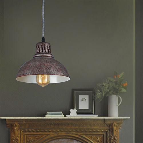 Rust Metal Cord Pendant