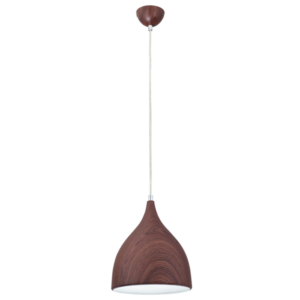 Brightstar PEN386 Wood Grain Metal Pendant Light (1 x 60W ES)