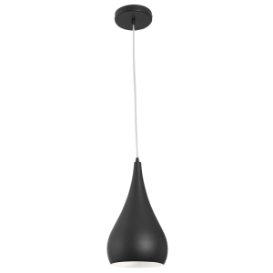 Brightstar PEN422/1 Black Metal Cord Pendant, 1-Light (160mm x 295mm)