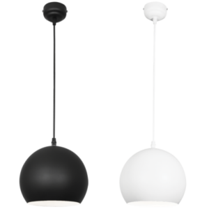 Brightstar PEN442/1 Metal Cord Pendant Light - Black/White