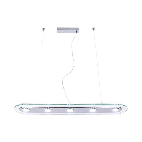 Polished Chrome 5 Led Pendant With Clear Glass